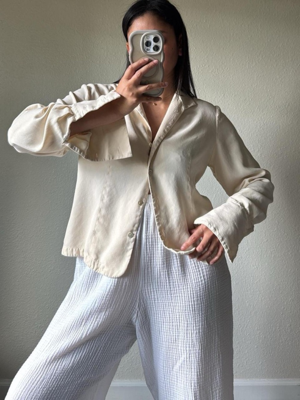 100% silk Talbots Blouse